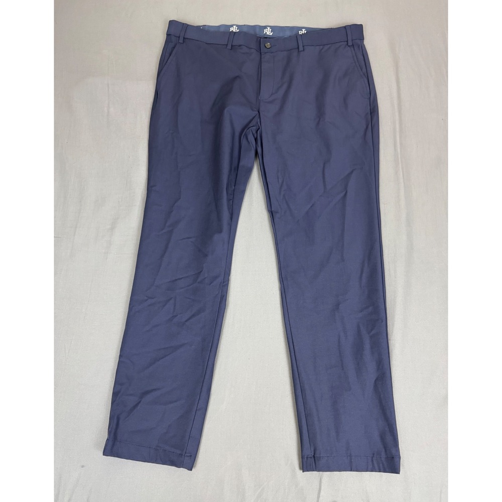 Lauren Ralph Lauren Mens Navy Blue Stretch Chino Pants 40x30 Business Casual